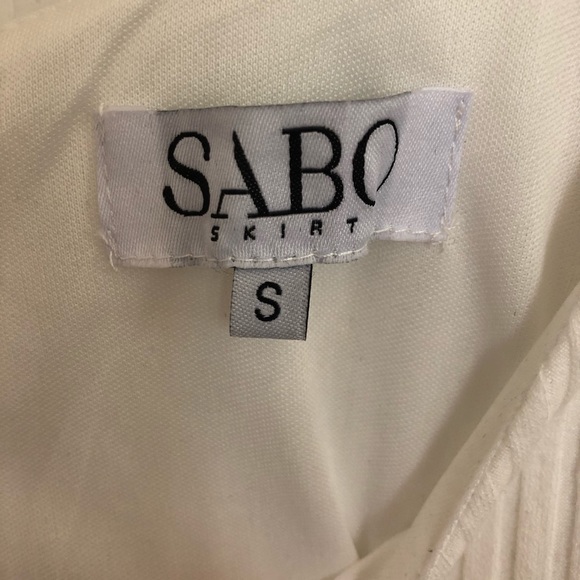 Sabo Skirt | White Mariko Ribbed Dress | S - Picture 3 of 6